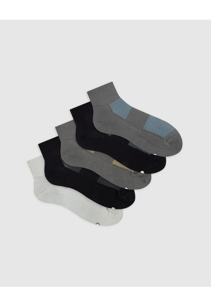 Medias Deportivas Hombre Tobillera Microfibra Pack X5 Surtido