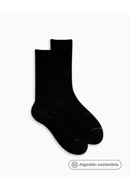 Medias Mujer Largas Algodón Pack X2 Negro Negro