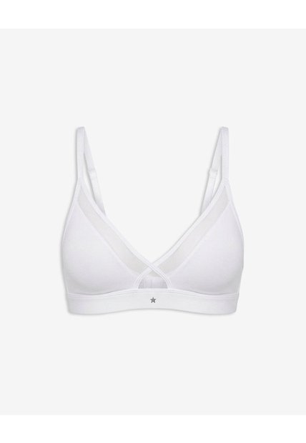Top Soporte Medio Microfibra Blanco Blanco