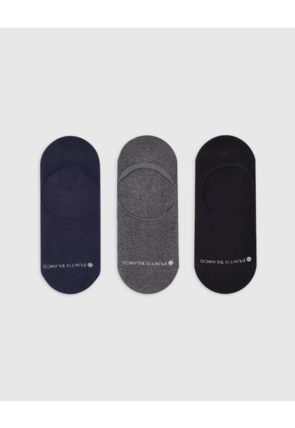 Medias Hombre Baleta Antideslizante En Talón Pack X3 Surtido