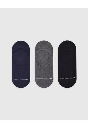 Medias Hombre Baleta Antideslizante En Talón Pack X3 Surtido