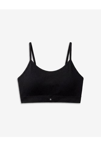 Top Soporte Medio Seamless Negro Negro PUNTO BLANCO