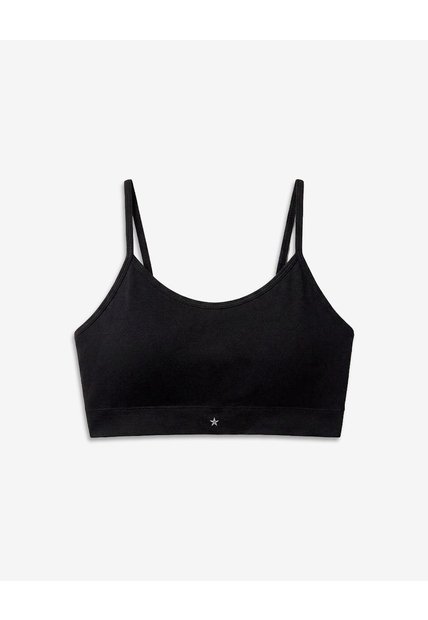 Top Soporte Medio Seamless Negro Negro