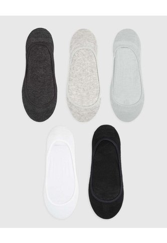 Medias Mujer Baleta Antidelizante En Talón Pack X5 Surtido Multicolor PUNTO BLANCO