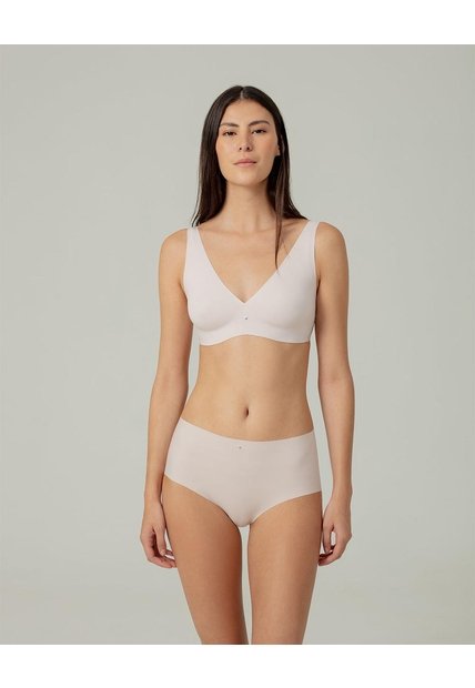 Panty Cachetero Clásico Microfibra Invisible Palo Rosa Rosa Claro