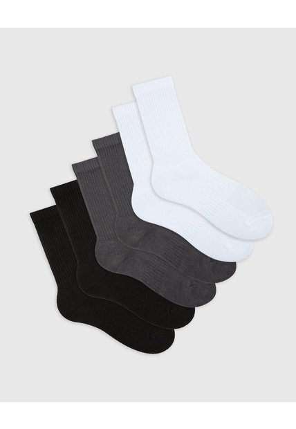 Medias Deportivas Mujer Largas Algodón Pack X6 Surtido