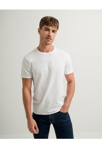 Camiseta Regular Algodón Blanca Hombre Blanco PUNTO BLANCO