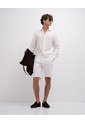 Camisa Manga Larga Regular Lino Blanca Hombre Blanco de PUNTO BLANCO