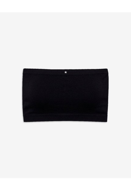 Top Strapless Soporte Ligero Seamless Negro Negro