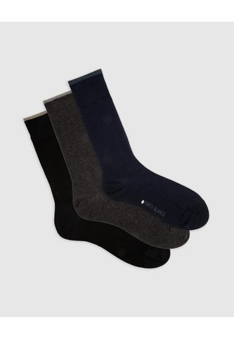 Medias Hombre Largas Algodón Pack X3 Surtido Multicolor PUNTO BLANCO