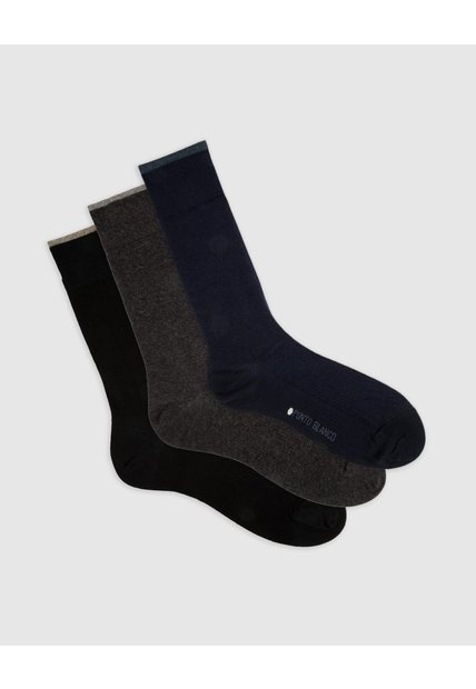 Medias Hombre Largas Algodón Pack X3 Surtido Multicolor