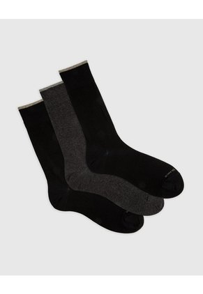 Medias Hombre Largas Algodón Pack X3 Surtido Multicolor