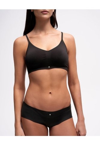 Panty Cachetero Microfibra Invisible Negro Negro PUNTO BLANCO