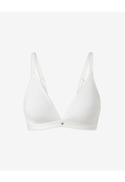 Top Soporte Medio Microfibra Copas Removibles Blanco Blanco