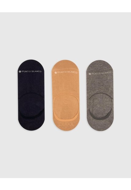 Medias Hombre Baleta Antideslizante En Talón Pack X3 Surtido