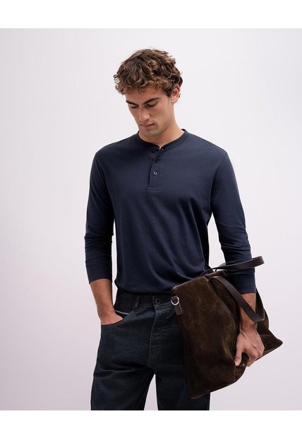 Camibuso Regular Algodón Azul Hombre Azul