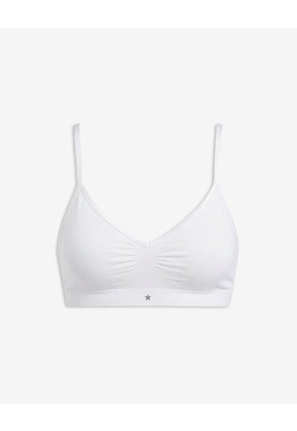 Top Soporte Ligero Seamless Copas Removibles Blanco Blanco