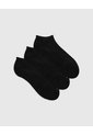 Medias Deportivas Hombre Tobillera Corta Algodón Pack X3 Negro de PUNTO BLANCO