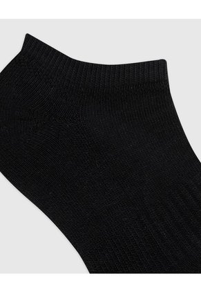 Medias Deportivas Hombre Tobillera Corta Algodón Pack X3 Negro