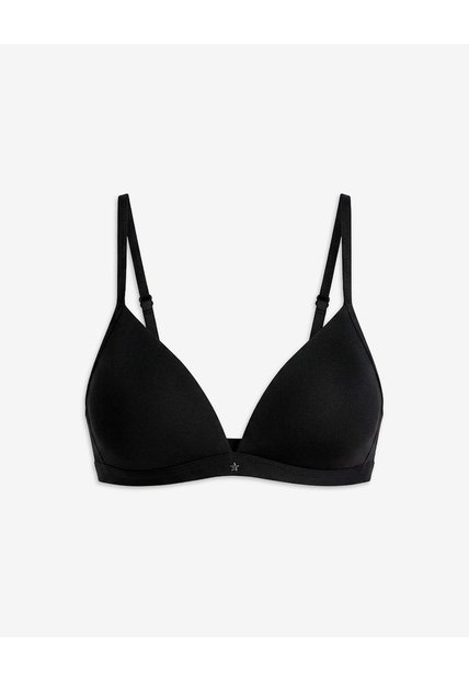 Brasier Soporte Medio Microfibra Sin Arco Negro Negro