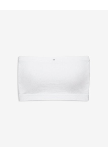Top Strapless Soporte Ligero Seamless Blanco Blanco