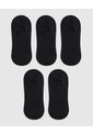 Medias Deportivas Hombre Tobillera Corta Algodón Pack X5 Negro de PUNTO BLANCO