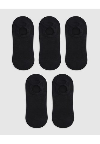 Medias Deportivas Hombre Tobillera Corta Algodón Pack X5 Negro PUNTO BLANCO