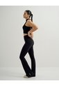 Pantalón Deportivo Control Abdomen Negro Mujer Negro de PUNTO BLANCO