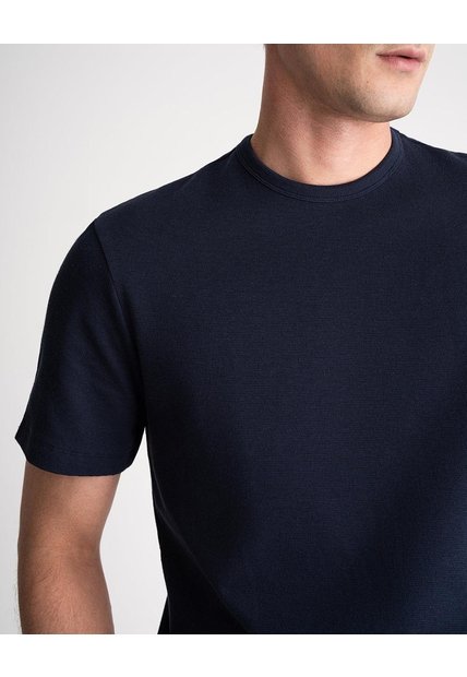 Camiseta Regular Algodón Azul Hombre Azul