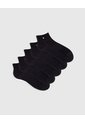 Medias Deportivas Hombre Tobillera Microfibra Pack X5 Negro de PUNTO BLANCO