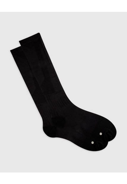 Medias Deportivas Hombre Extra Largas Microfibra Negras