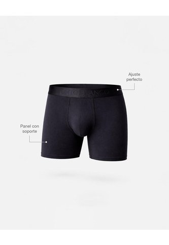Bóxer Deportivo Medio Microfibra Negro Negro PUNTO BLANCO