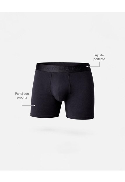 Bóxer Deportivo Medio Microfibra Negro Negro