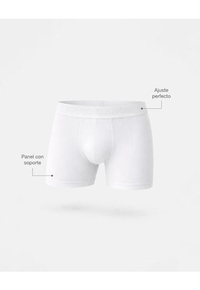 Bóxer Deportivo Medio Microfibra Blanco Blanco