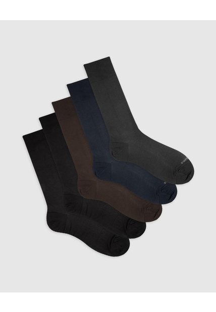Medias Hombre Largas Formales Pack X5 Surtido Multicolor