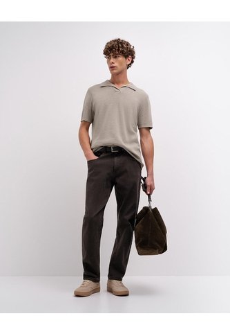 Polo Regular Tejido De Punto Algodón Hombre Marron PUNTO BLANCO