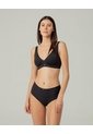 Panty Cachetero Clásico Microfibra Invisible Negro Negro de PUNTO BLANCO