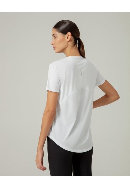 Camiseta Deportiva Control Humedad Blanca Mujer Blanco