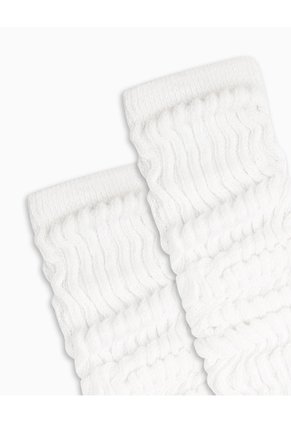 Medias Mujer Extra Largas Algodón Pack X2 Blanco