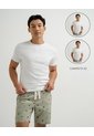 Camiseta Algodón Slim Pack X2 Blanca Hombre Blanco de PUNTO BLANCO