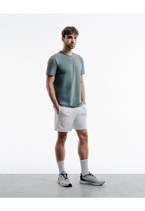 Pantaloneta Deportiva Malla Interna Blanca Hombre Blanco
