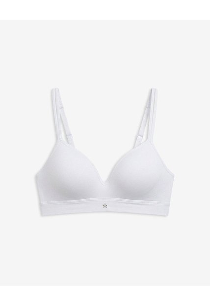 Brasier Soporte Alto Prehormado Sin Arco Blanco Blanco
