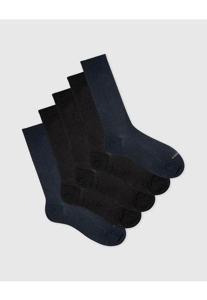Medias Hombre Largas Formales Pack X5 Surtido Multicolor