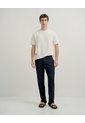 Pantalón Chino Regular Lino Azul Hombre Azul de PUNTO BLANCO