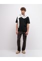 Camiseta Regular Algodón Negra Hombre Negro de PUNTO BLANCO