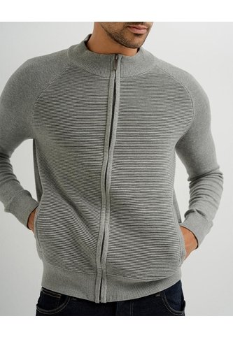 Suéter Regular Tejido De Punto Algodón Gris Hombre Gris PUNTO BLANCO