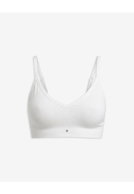 Top Soporte Medio Seamless Copas Removibles Blanco Blanco