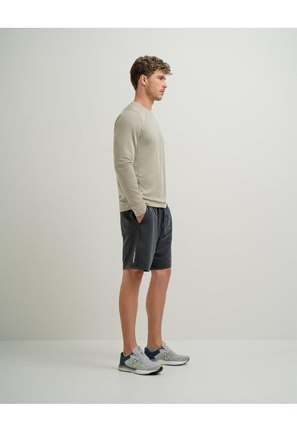 Pantaloneta Deportiva Antibacterial Gris Hombre Gris