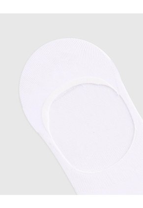 Medias Mujer Baleta Antideslizante En Talón Blancas