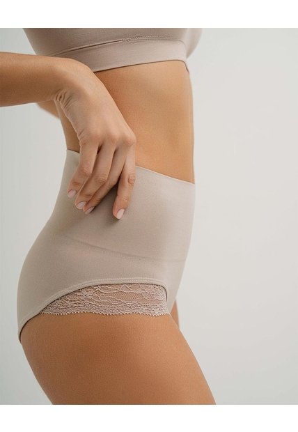 Panty Cachetero Tiro Alto Seamless Café Cafe